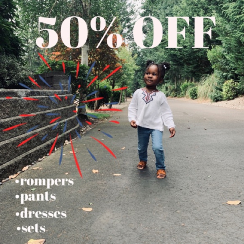 50% off all closet items through JULY 6th !!!!